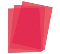 Paquet de 100 couvertures plastique - rouge pour machine à relier