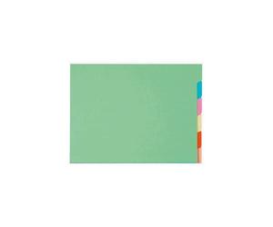 Paquet de 10x6 chemises compartiments a onglets pour armoire SUPER 210 - 24x32cm - Couleurs assorties