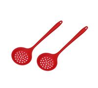 Paquet de 2 cuillères à écumoire en Silicone, cuillère à, Red | Écumoire en silicone adaptée à la cuisine et à l ' égouttage