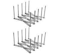 Paquet de 2 Extendable Porte-Couvercle Pot Polyvalent Steamer Rack Casseroles Verres Porte-Organisateur de Cuisine Ustensiles de