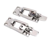 Paquet de 2 Loquets Anti-hochet pour Bateau en Acier Inoxydable 316, Loquet de Serrage de Maintien Marin avec Came de Tension Centrale en Trou de Serrure pour Casier de Porte de Trappe de