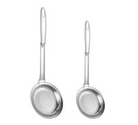 Paquet de 2 passoires robustes en acier inoxydable avec écran fin, parfaites pour filtrer la graisse et égoutter l ' écumoire d ' huile de cuisson des pâtes
