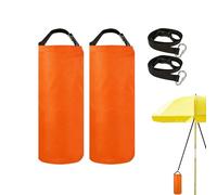 Paquet de 2 Sacs de Sable pour tonnelle, Poids d'auvent Robustes avec Sangles, Poids de Pieds de Tente Coupe-Vent Rechargeables pour Parasol de Plage, auvent, étal de marché, Camping en Plein air