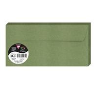 Paquet de 20 enveloppes Pollen by Clairefontaine 110 x 220 mm Vert sauge Vert sauge