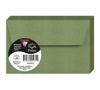 Paquet de 20 enveloppes Pollen by Clairefontaine 90 x 140 mm Vert sauge Vert sauge