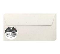 Paquet de 20 Enveloppes Pollen by Clairefontaine Natura Papier recyclé 110 x 220 mm Beige Beige G