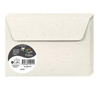 Paquet de 20 Enveloppes Pollen by Clairefontaine Natura Papier recyclé 114 x 162 mm Beige Beige G