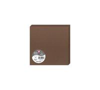 Paquet de 25 cartes pliées Pollen 160x160mm 210g/m2 - Marron taupé