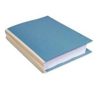 Paquet de 25 chemises à dos toilé, carte 300 grammes, dos 3cm, 24x32cm, coloris bleu G