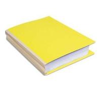 Paquet de 25 chemises à dos toilé, carte 300 grammes, dos 3cm, 24x32cm, coloris jaune G