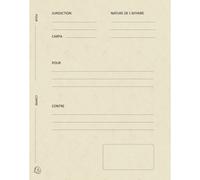 Paquet de 25 dossiers de plaidoirie pré-imprimés Exacompta - 25 x 32 - couleur - ivoire