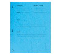 Paquet de 25 dossiers de plaidoirie pré-imprimés Exacompta - 25 x 32 - couleur - turquoise