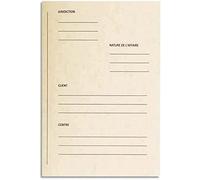 Exacompta Dossiers de plaidoirie pré-imprimés 25 x 32 ivoire - carte 265 g - Paquet de 25