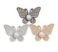 Paquet de 3 Clips de serrage taille papillon, tendeur taille pantalon détachable sans couture, accessoires ceinture en strass, Clip