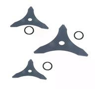 Paquet de 3 Universel Durable 10" x 3 Dents Lame en acier Arbre de 20 mm Débroussailleuse Débroussailleuse Débroussailleuse Lames de tondeuse à gazon