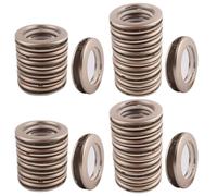 Paquet de 32 Oeillets Rideaux à Clipser, diamètre intérieur 1-9/16 "(40 mm) Anneaux Rideaux Douche Romain kit d’œillets pour Rideau Outil d’ œillet à battant Accessoire (Café)