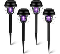 Paquet de 4 anti-moustiques solaire anti-moustique extrieur tanche et lampe anti-moustique dclairage noir YYV