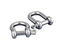 Paquet de 4 verrous de manille à anneau d'arc M4-M16 D en acier inoxydable 304 for gréement robuste, transport, maillon de chaîne en acier(Bow-Shackle M4)