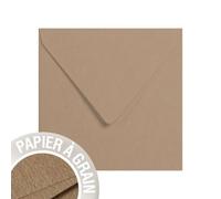 Paquet de 5 enveloppes Grain de Pollen 140x140mm 120g/m² - Ficelle