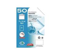 Generique – Enveloppes GPV économique vélin blanc 75 g/m² C6 114x162 mm adhésives paquet de 50