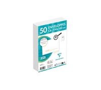 Paquet de 50 Enveloppes Blanches C6-114x162 mm - Précasées - Auto-Adhésives - 80g/m2 - Blanc