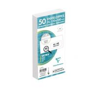 Paquet de 50 Enveloppes Blanches DL-110x220mm - Auto-Adhésives - 80g/m2 - Fenêtre Papier Cristal de 45x100 (position 20/20) - Blanc