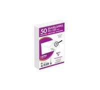 Paquet de 50 Enveloppes de Visite Blanches 95x145mm - Gommée - 120g/m2 - Blanc