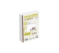 Paquet de 50 Enveloppes Forever 100% Recy 6-114x162mm Auto-Adhésives - 80g/m2 - Blanc