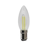 Paquet de 50, lampe bougie LED, ampoules en cristal DC12V 2W C25 C9 | E12/E14/B15s Thumb Lights(2700K Warm White,B15)