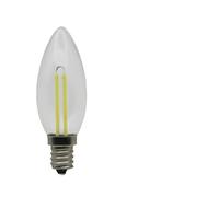 Paquet de 50, lampe bougie LED, ampoules en cristal DC12V 2W C25 C9 | E12/E14/B15s Thumb Lights(2700K Warm White,E12)