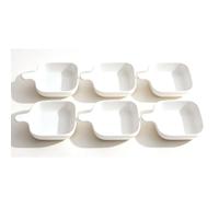 Paquet de 6 Assiettes à Sauce avec Poignées Faciles D'accès pour Petites Cuisines et Pique-niques en PP Durable de qualité Alimentaire