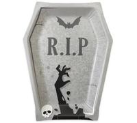 STC Pack 6 assiettes halloween pierre tombale