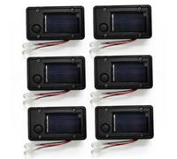 Paquet de 6 panneaux solaires de remplacement pour lampes solaires, 4x7 cm, panneaux remplacement étanches avec LED blanc chaud pour lampes jardin extérieures, unités pièces d