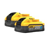 Paquet De Deux Batteries Slide DEWALT POWERSTACK 18V 5.0Ah Li-ion DEWDCBP518H2