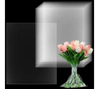 Paquet de Rétention d'Eau pour Bouquets 50 Pièces PE 24,5x20x0,1cm | Manches à Fleurs Claires, Protection des Tiges, Usage Facile, pour Composition de Fleur, Vitrine
