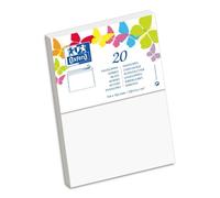 Paquet d'enveloppes Oxford 114x162 x20 auto adhesive blanc