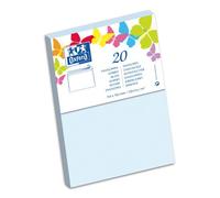 Paquet d'enveloppes Oxford 114x162 x20 bleu ciel auto adhesive bleu ciel