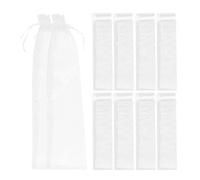 Paquet en Organza à Cordon 10 Pcs pour Rangement D’accessoires | Pochettes Blanches Légères à Fermeture par Cordon, pour Mariage, Emballage Créatif, Bijoux et Baguettes
