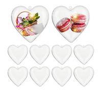 Paquete De 10 Cajas De Almacenamiento Avec Forme De Corazón Para San Valentín - Cajas Transparentes Rellenables Para Dulces, Regalos Y Decoración | Ideales Para Árboles De Navidad, Bodas, Cumpleaños
