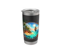 Paradis des îles Gobelet isotherme en acier inoxydable double paroi