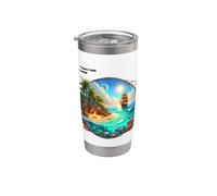 Paradis des îles Gobelet isotherme en acier inoxydable double paroi