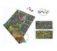 Tapis de jeu - PARADISO TOYS - Duoplay - Circuit urbain et univers agricole - 80 x 120 cm