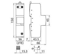 DEHN DVCI 1 255 FM Parafoudre combiné Type 1+2 Protection monophasée - 961205