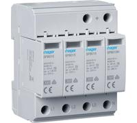 Parafoudre Hager, T2, 4P, 40 kA, TT/TNS, 1 pièce.