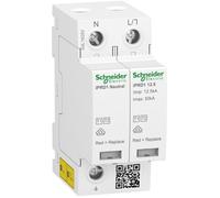 Schneider Electric Parafoudre combiné type 1+2, Acti9 iPRD1 12.5r, 1P+N, 230V AC, Imax 50kA, Télécomm. A9L16282