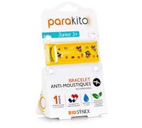 PARAKITO - Bracelet Anti-Moustiques Réutilisable - 2 Plaquettes Incluses aux Huiles Essentielles - 1 Mois de Protection - Sans DEET - Taille Junior 3+ (Pirates)