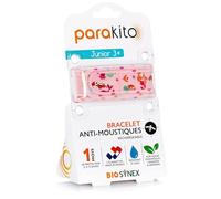 PARAKITO - Bracelet Anti-Moustiques Réutilisable - 2 Plaquettes Incluses aux Huiles Essentielles - 1 Mois de Protection - Sans DEET - Taille Junior 3+ (Sirènes)