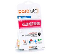 PARAKITO - Bracelet Anti-Moustiques Réutilisable - 2 Plaquettes Incluses aux Huiles Essentielles - 1 Mois de Protection - Sans DEET - Taille Adulte (Follow Your Dreams)