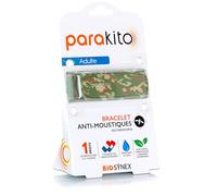PARAKITO - Bracelet Anti-Moustiques Réutilisable - 2 Plaquettes Incluses aux Huiles Essentielles - 1 Mois de Protection - Sans DEET - Taille Adulte (Camouflage)