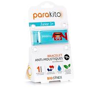 PARAKITO - Bracelet Anti-Moustiques Réutilisable - 2 Plaquettes Incluses aux Huiles Essentielles - 1 Mois de Protection - Sans DEET - Taille Junior 3+ (Monstres)